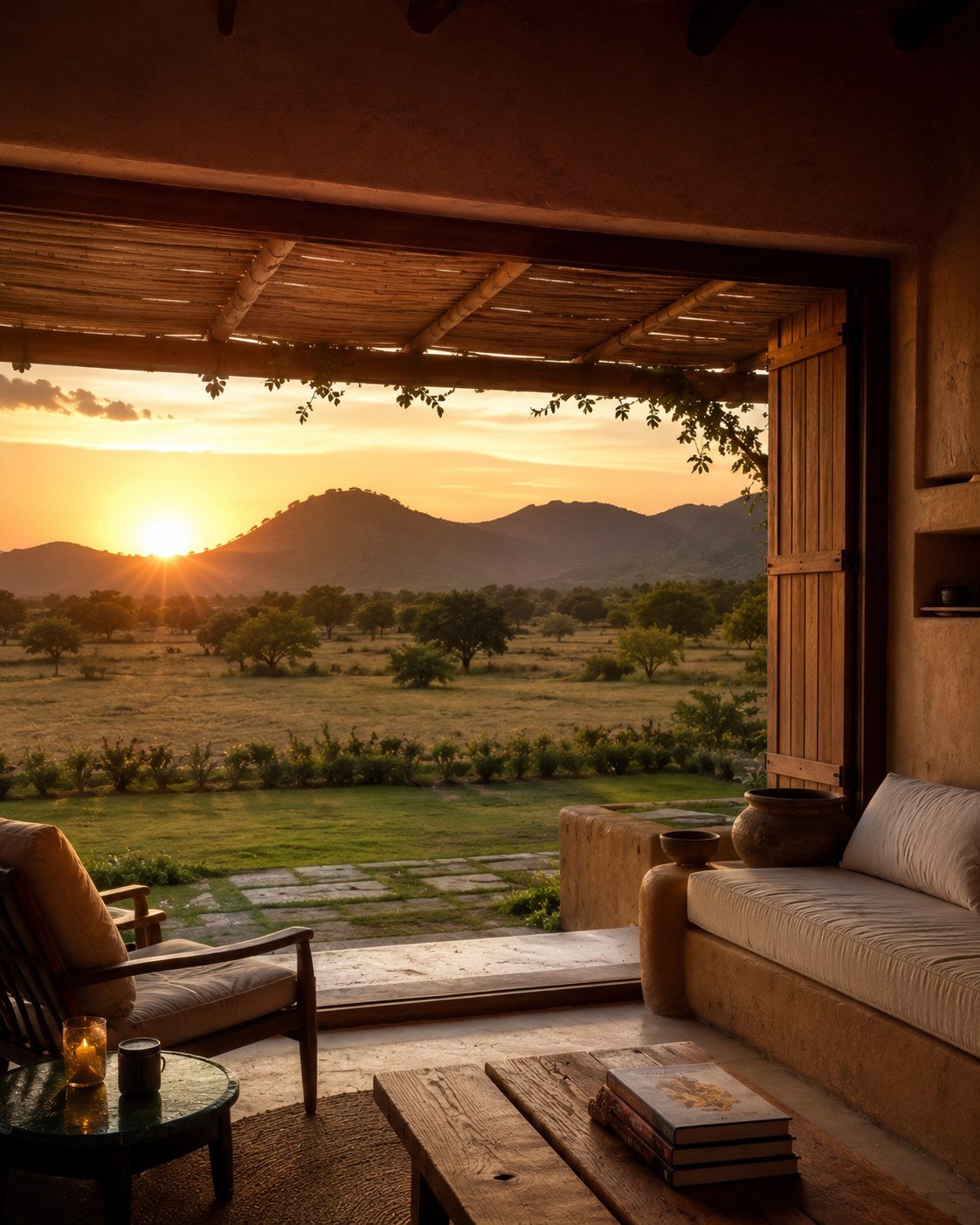 Sunset from the veranda